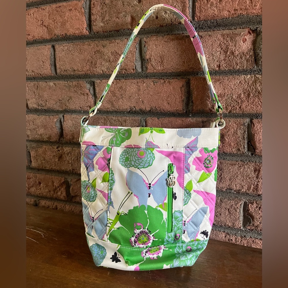 Vera Bradley Julie Butterfly Floral Purse bucket